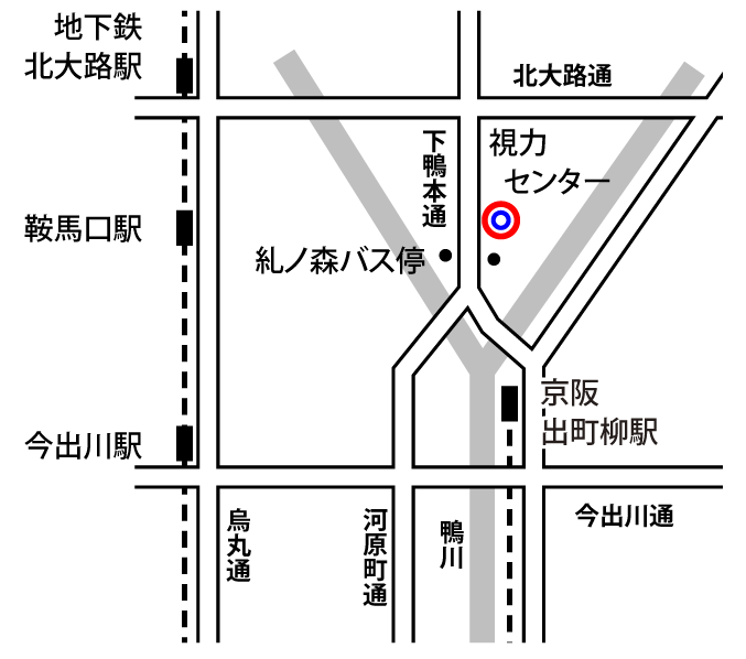 地図：京都府立視力障害者福祉センター